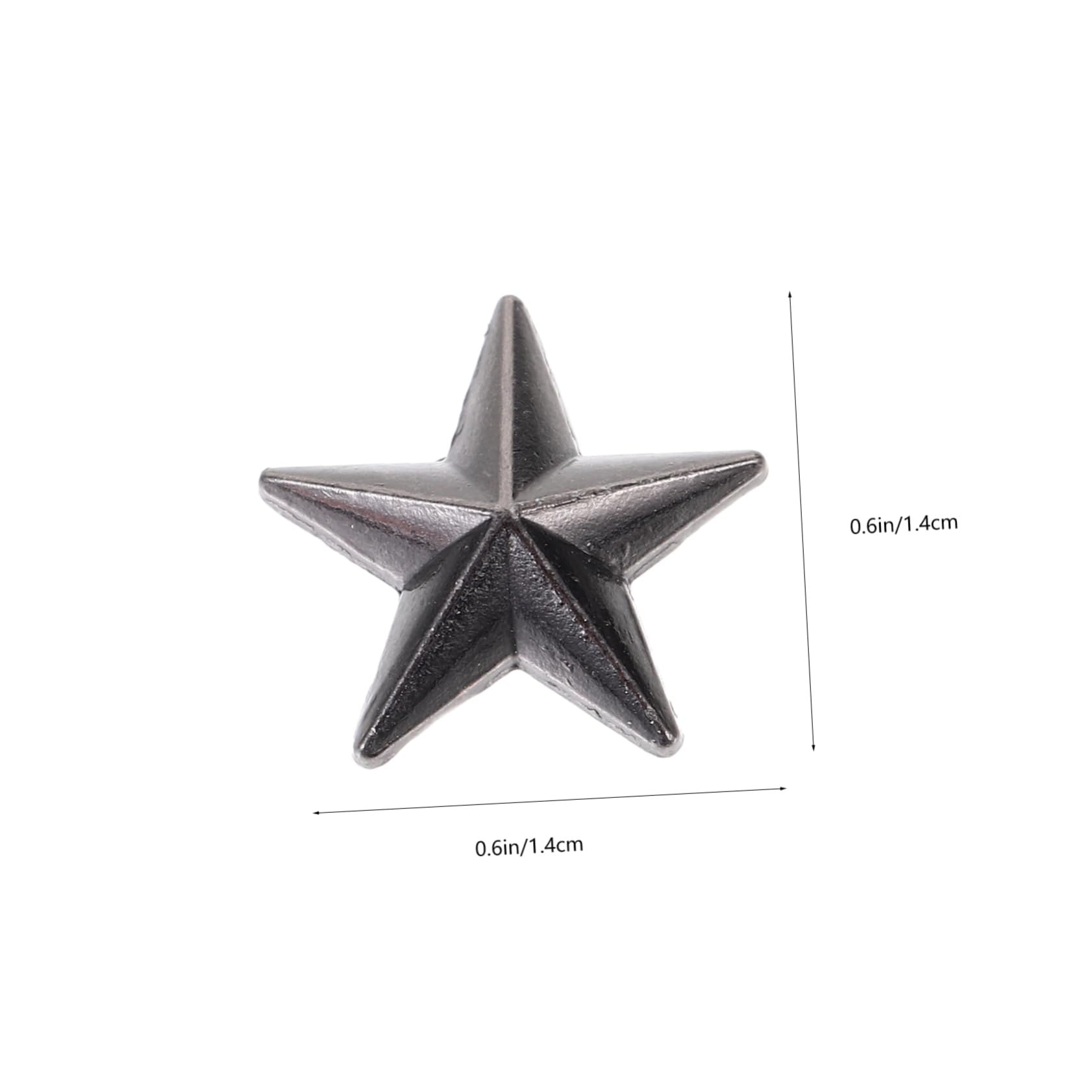 STOBAZA 50Pcs Star Spike Studs for Punk DIY Clothing Shoes Hats Metal Rivets for Crafting Accessories and Decor