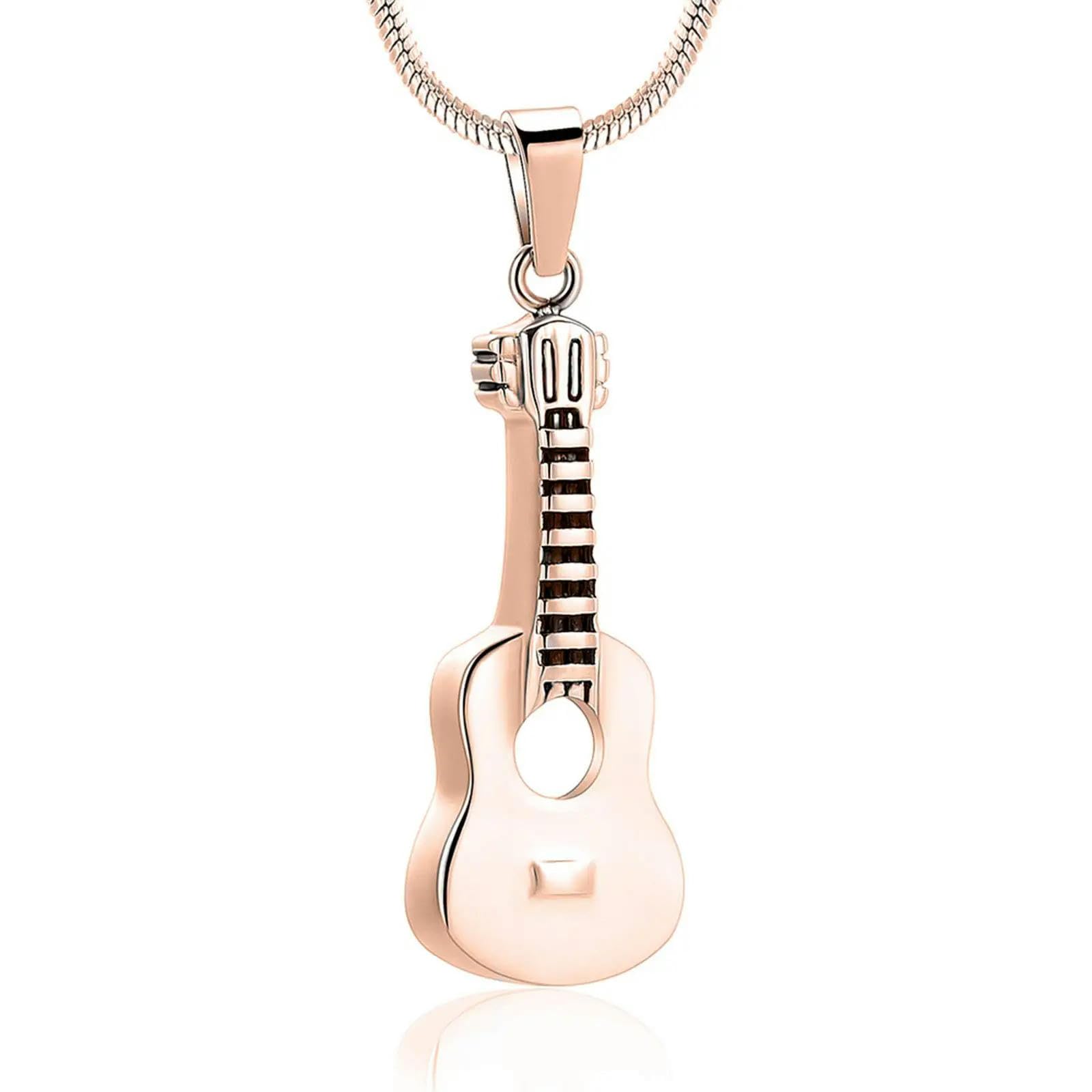 Bijou de crémation et pendentif pour cendres en acier inoxydable rose
