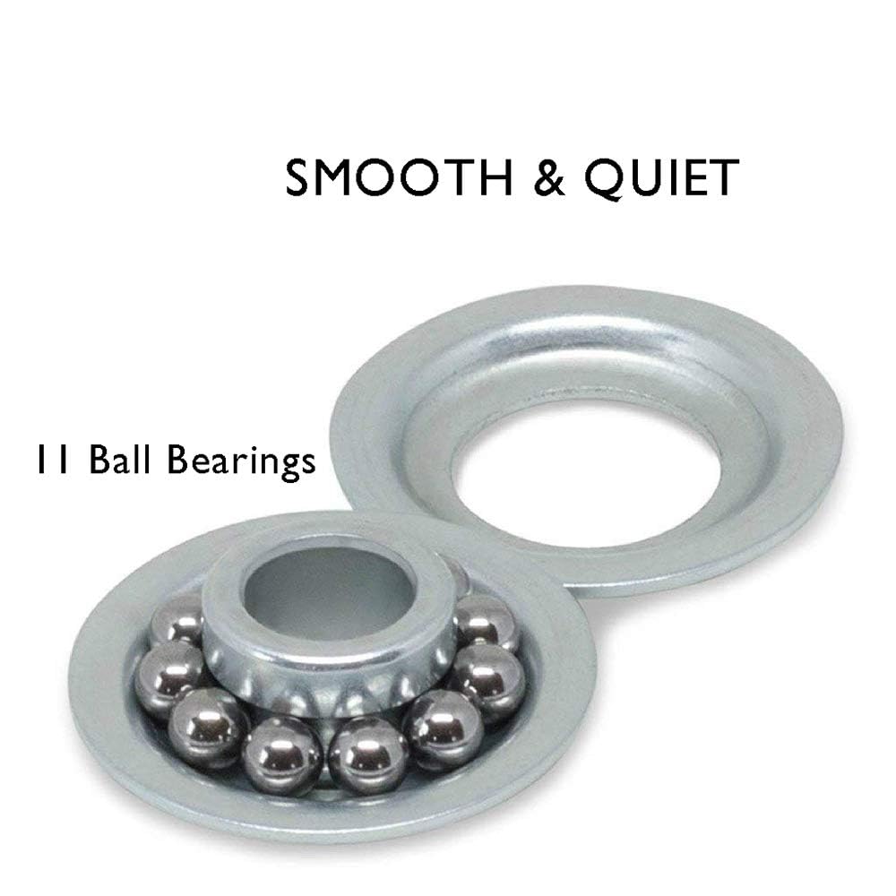 Durable & Quite 2" Sealed 6200ZZ Bearing Nylon Garage Door Rollers Wheel with 11 Ball - 4" Stem, 12 Packs - Image 4
