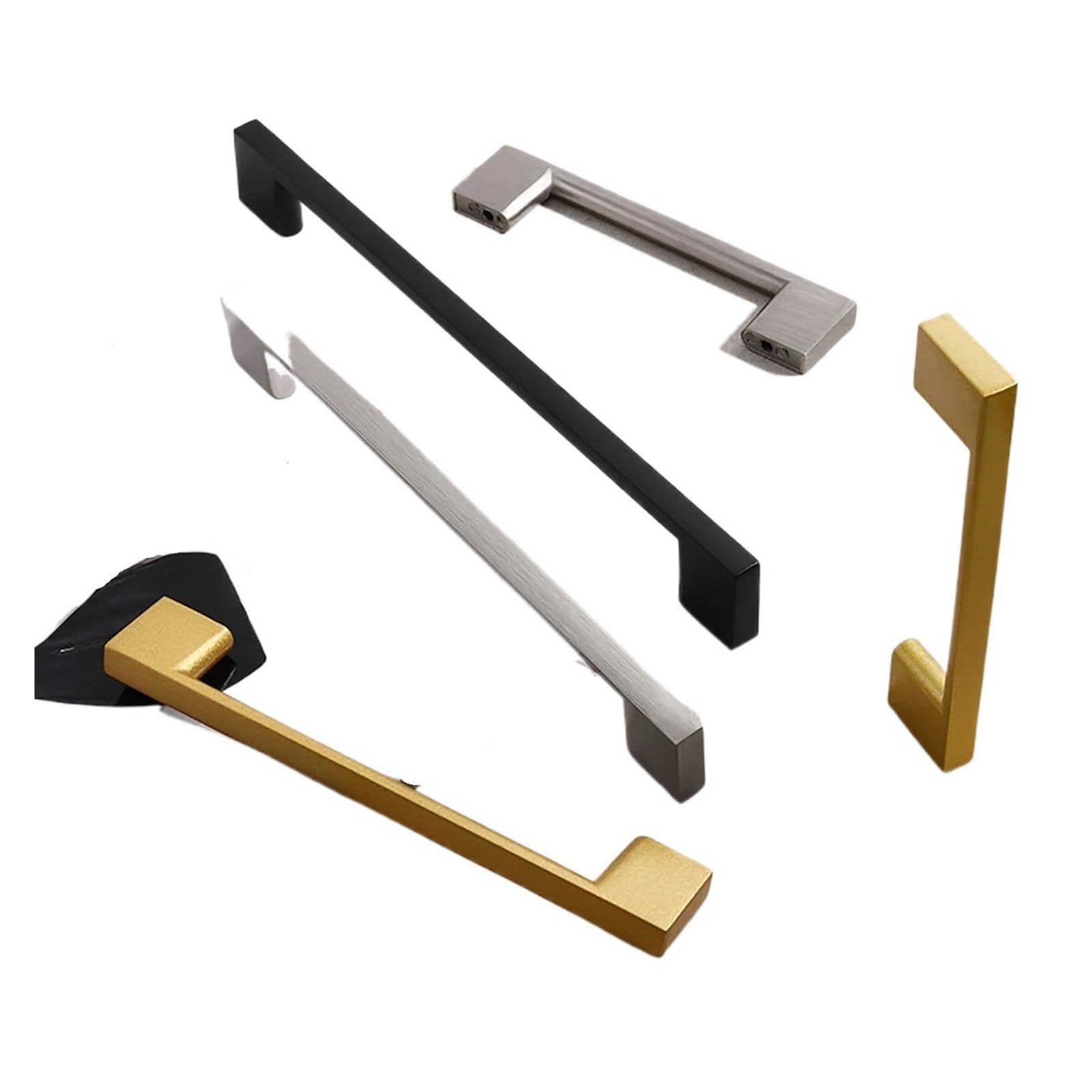 Itrhjtgp Gold-96Mm Cupboard Door Handles Aluminum Alloy Door Handles For Wardrobe(Gold-96Mm)