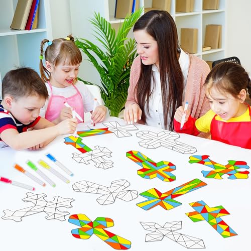 Qyeahkj QY1403 30 Pack Cross Window Suncatchers Crafts Kit For Kids Christian Religious Diy Coloring Crafts Window Clings Stickers Kit Sunday School Bible Decor With 10 Markers For Home Classroom Decorations thumb #4