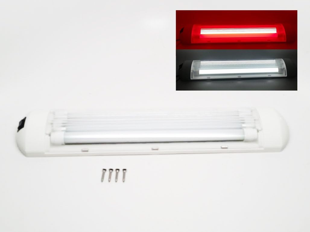 Pactrade Marine ABS LED Fluorescent Interior Light White Red 12VDC with Switch