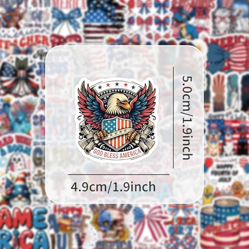 Image of 60PCS 4th of July Stickers, American Flag Patriotic Stickers, God Bless America Decalsfor Water Bottles, Laptop, Tumbler, Scrapbook, Patriotic Independence Day & Party Favors Decorations