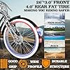 Tracer Raider Pro DS7 26inch Beach Cruiser Bike Adult Stretch Chopper Bicycle, 7 Speed Disc Brake Men's Cruiser with Oversized Hi-Ten Steel Frame, 3.0inch Fat Tires (Black) #1