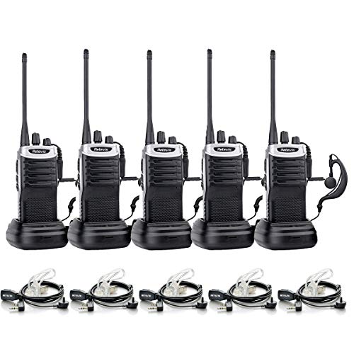 Retevis RT7 Walkie Talkies with Earpiece Headset,Portable Long Range Two Way Radios Rechargeable,Hands-Free,USB Charging,Adapter Not Included(5 Pack) Retevis RT7 Walkie Talkies with Earpiece Headset,Portable Long Range Two Way Radios Rechargeable,Hands-Free,USB Charging,Adapter Not Included(5 Pack)
