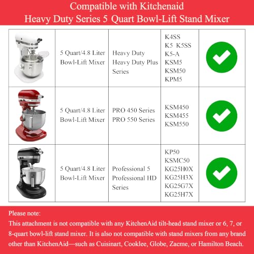 Image of 18 /8 Stainless Steel 6 Wire Whip for KitchenAid 5 Qt Bowl-Lift Stand Mixer, Dishwasher Safe Whisk Attachment, Heavy Duty Replacement Fits K4, K5, K5A, K5SS, KSM5, KP50, KG25