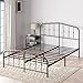 Zinus Heidi Bett 140x200 cm - Höhe 31cm mit Stauraum unter dem Bett - Metall Plattform Bettgestell mit Kopfteil und Fußteil - Schwarz