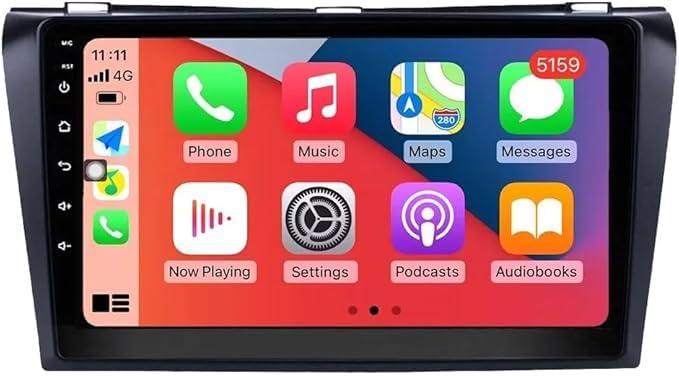 ARAD Car Stereo for MAZDA 3 2004-2008 ANDROID LATEST VERSION Touch Screen 9 INCH, CarPlay, Android Auto, GPS Navigation, Bluetooth WITH REAR CAMERA 1GB RAM + 32GB ROM 1GB 32GB