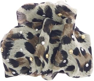 (ソウビエン) バンスクリップ ヘアアレンジ 髪飾り 髪留め リボン パール レオパード ヒョウ柄 スタッズ 小さめ カジュアル オフィス 普段使い パーティー シンプル 上品 大人 ヘアアクセサリー