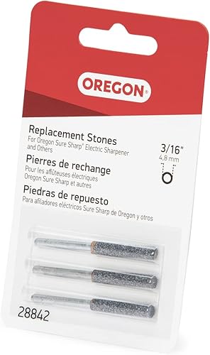 Miniatura 4 de Oregon 28842 Piedras de afilar eléctricas de repuesto Sure Sharp de 3/16 pulgadas y 28841 piedras de afilar de repuesto eléctricas Sure Sharp de