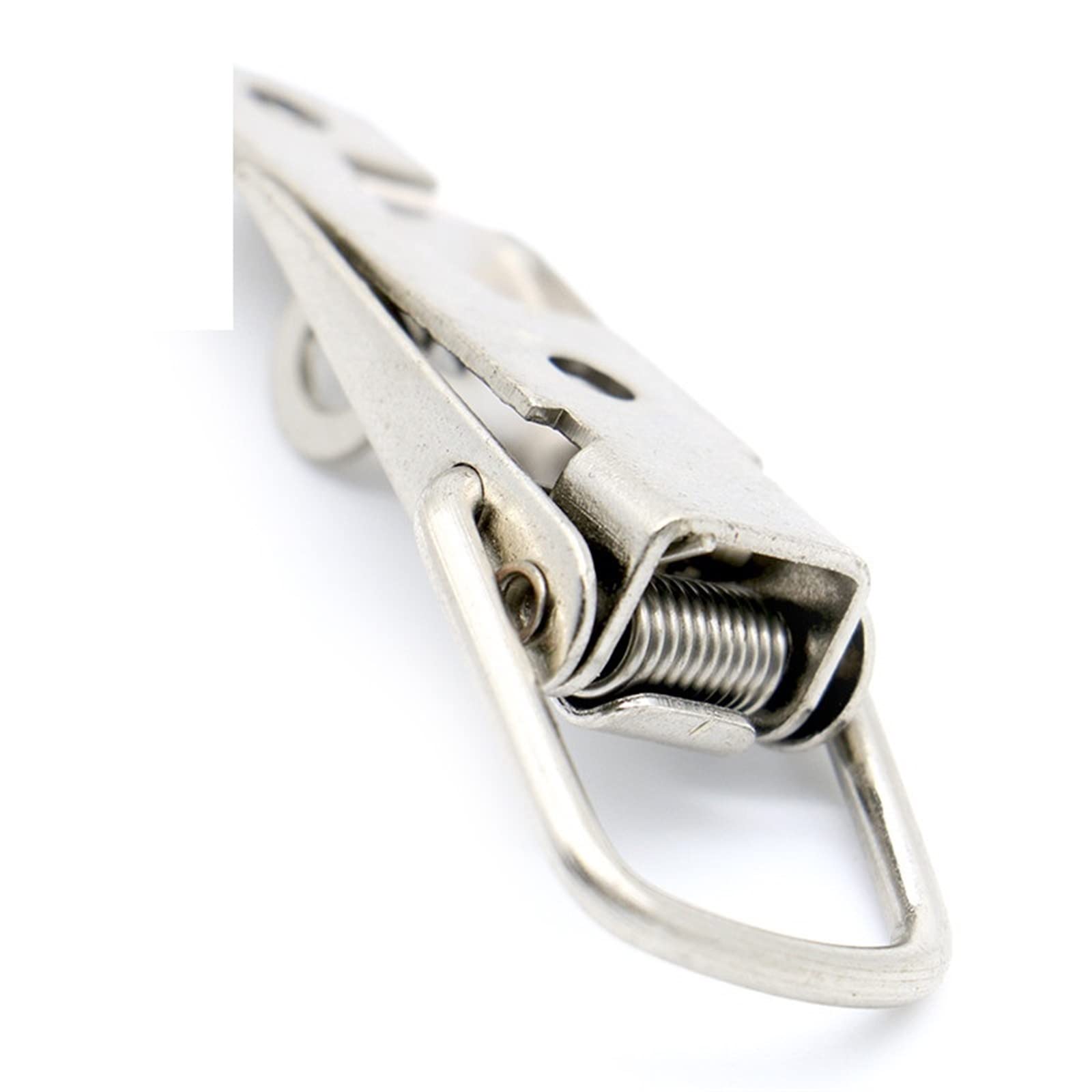 Chiusura a Tensione in Acciaio Inossidabile, Chiusura a levetta caricata a Molla Hasp 58-107mm 2 Pezzi in Acciaio Inossidabile 304(B,107mm)