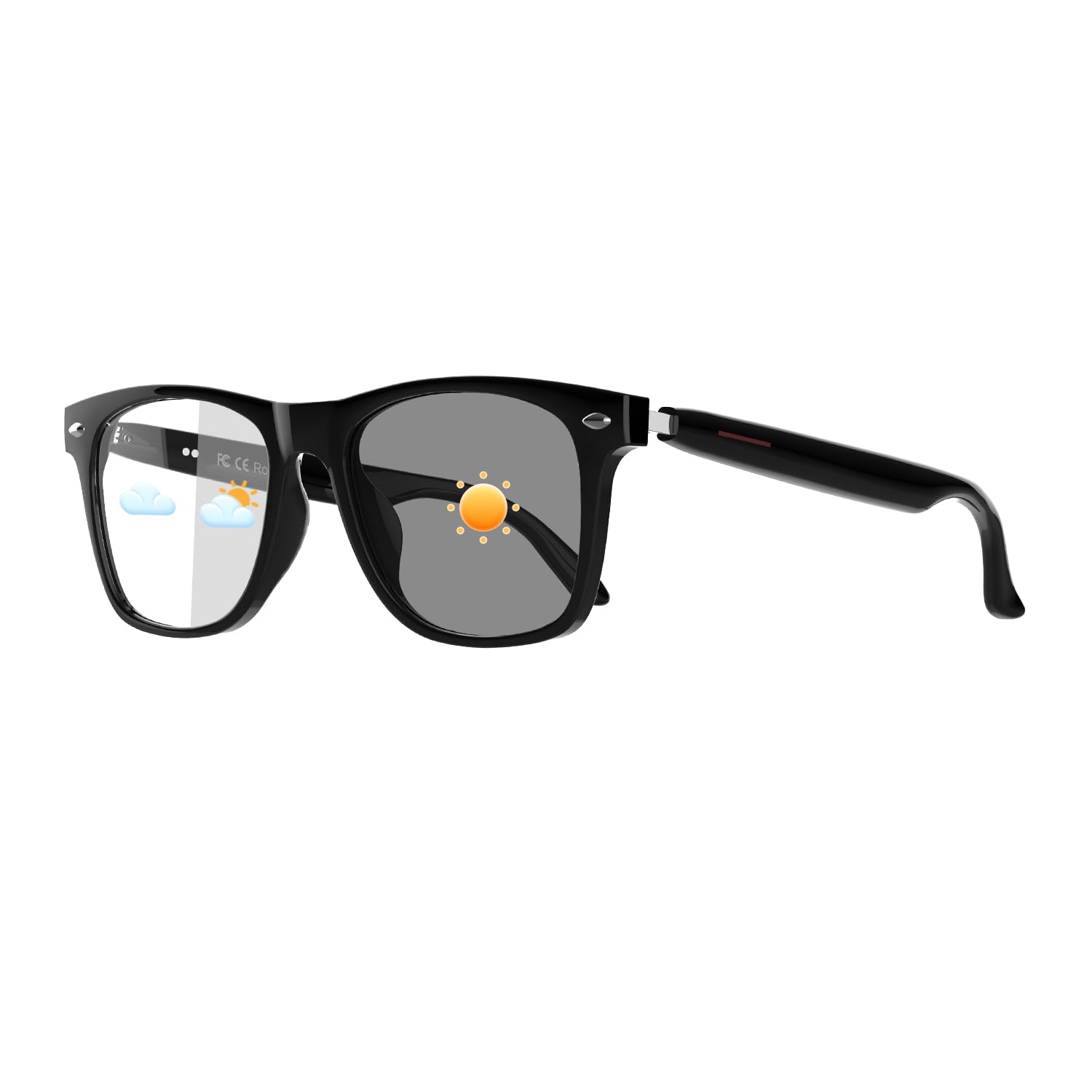 padom Smart Glasses for Men Women, Auto-On/Off & Intelligent Touch, Open Ear Sound Speakers & Mic, Anti-Blue Light Audio Glasses, UV 400 Protection