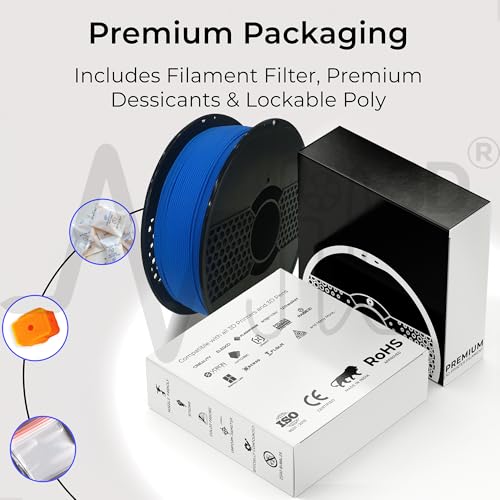 Image of NFIL3D 1KG Net Turbo Finish PLA+ Deep Blue 3D Printer Filament | Filaments for 3D Printer| 1.75mm| Accuracy + /- 0.015mm | 1000g 3D Filament, 250g Spool, 350g Packaging Weight (Total Weight 1.6KG)