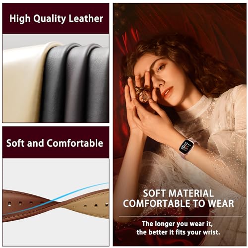 KoGiio Strap Compatible with Fitbit Versa 2/ Fitbit Versa Strap, PU Leather Adjustable Watch Band - Image 4