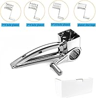 Vista 8 de Kitchen Tools Hand Crank Shredder Butter Cheese Grater, Stainless Steel Rotary Grater Handheld Rotary Cheese Grater with 4 Stainless Drum