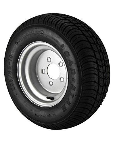 20.5X8-10 Kenda Loadstar Trailer Tire Load Range E on 5 Bolt Silver Wheel