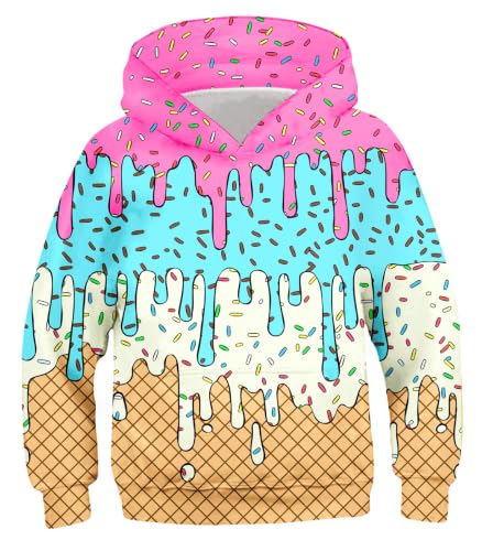 Move Dance Boys Baseball Hoodies Ice Cream Size 7-8 Pullover Sweatshirts - image 1