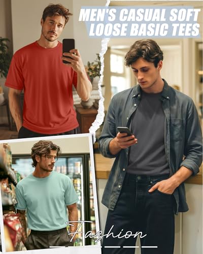 Image of Neer 3 Pack Big and Tall T-Shirts for Men L-7xl Tops | Large Casual Stretch Workout Tees, Short Sleeve Crewneck Oversized Shirts, Classic Summer Outfits, Comfy Basic Loose Clothes