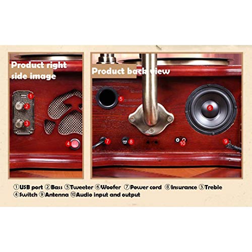 Gramophone rétro avec Fonction Bluetooth, Tourne-Disque Vintage Vinyle avec Caisson de Basses intégré, Tourne-Disque… - Les Beatles, Paul McCartney, John Lennon, RIngo Starr, George Harrison Gramophone rétro avec Fonction Bluetooth, Tourne-Disque Vintage Vinyle avec Caisson de Basses intégré, Tourne-Disque… – Image 6