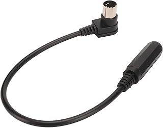CCYLEZ 12inch MIDI Cable,6.35mm to MIDI 5 Pin Cable,6.35mm Female 1/4 Inch to MIDI 5 Pin Male Cable Audio Adapter Cable for Speaker,Amplifiers,Mixers,Recorders,MIDI Keyboards,Guitars,Etc