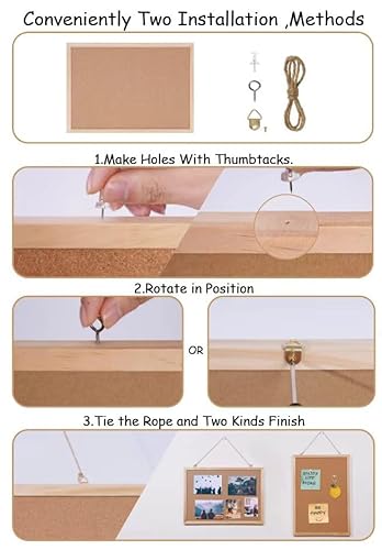 image for DAHAPYBOO Cork Board Bulletin Board 2 Pack,17