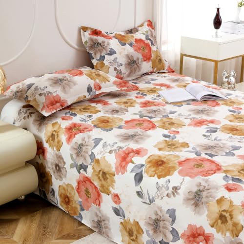 Image of Dew Bedsheet for Double Bed | 160 TC Soft Bed Sheet with 2 Pillow Covers | King Size Bedsheet 250 x 225 cm | Lightweight, Wrinkle Resistant & Easy Care Bedding | White & Grey