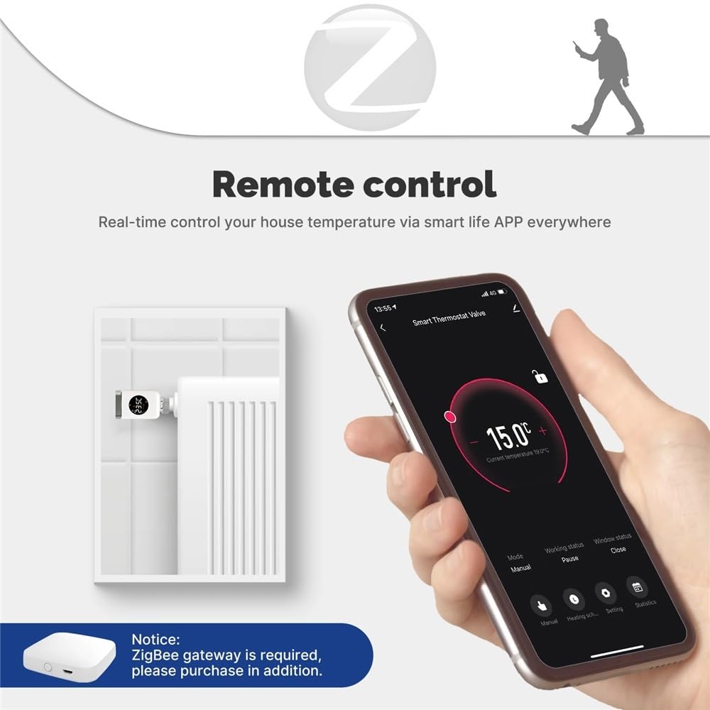 Valvola termostatica for radiatore Smart Wifi/ZigBee TRV, app programmabile, regolatore di temperatura remoto(3 PCs zigbee)