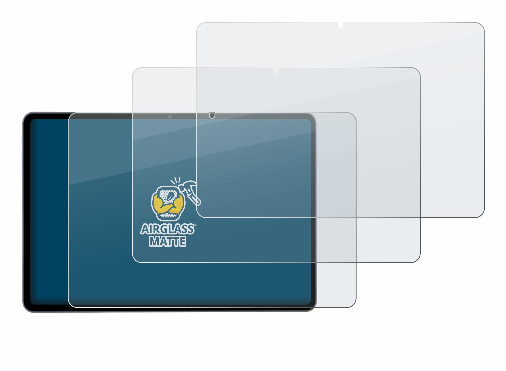 BROTECT 3 Stück Schutzglas für Acepad HIGH Tablet 12" | Entspiegelnder Displayschutz Made in Germany, Schutzfolie Matt Anti-Reflex Kratzfest 9H Anti-Fingerprint Einfache Montage