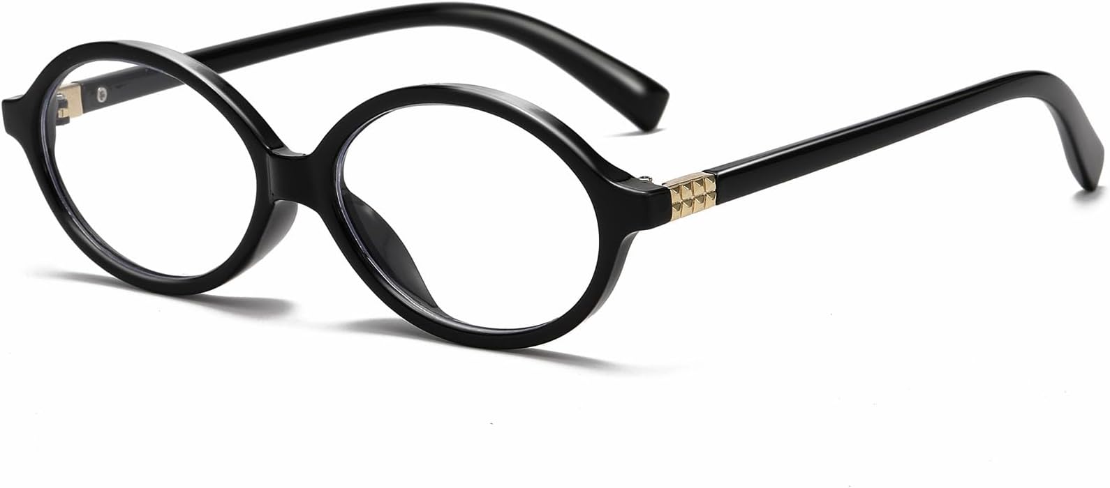 Breaksun Fashion Oval Glasses for Women Men Retro Round Tortoise Frame Blue Light Glasses Nerd Eyeglasses