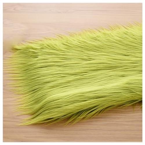 Tissu en fourrure artificielle haut de gamme à poils longs denses et soyeux 80 x 45 cm