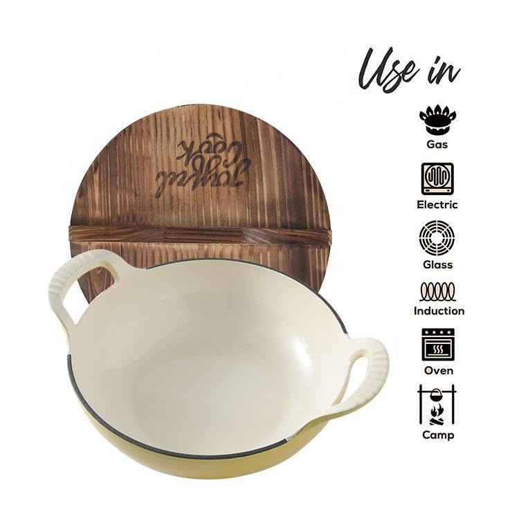 Wok de hierro fundido esmaltado Joyful Cook miniatura 4