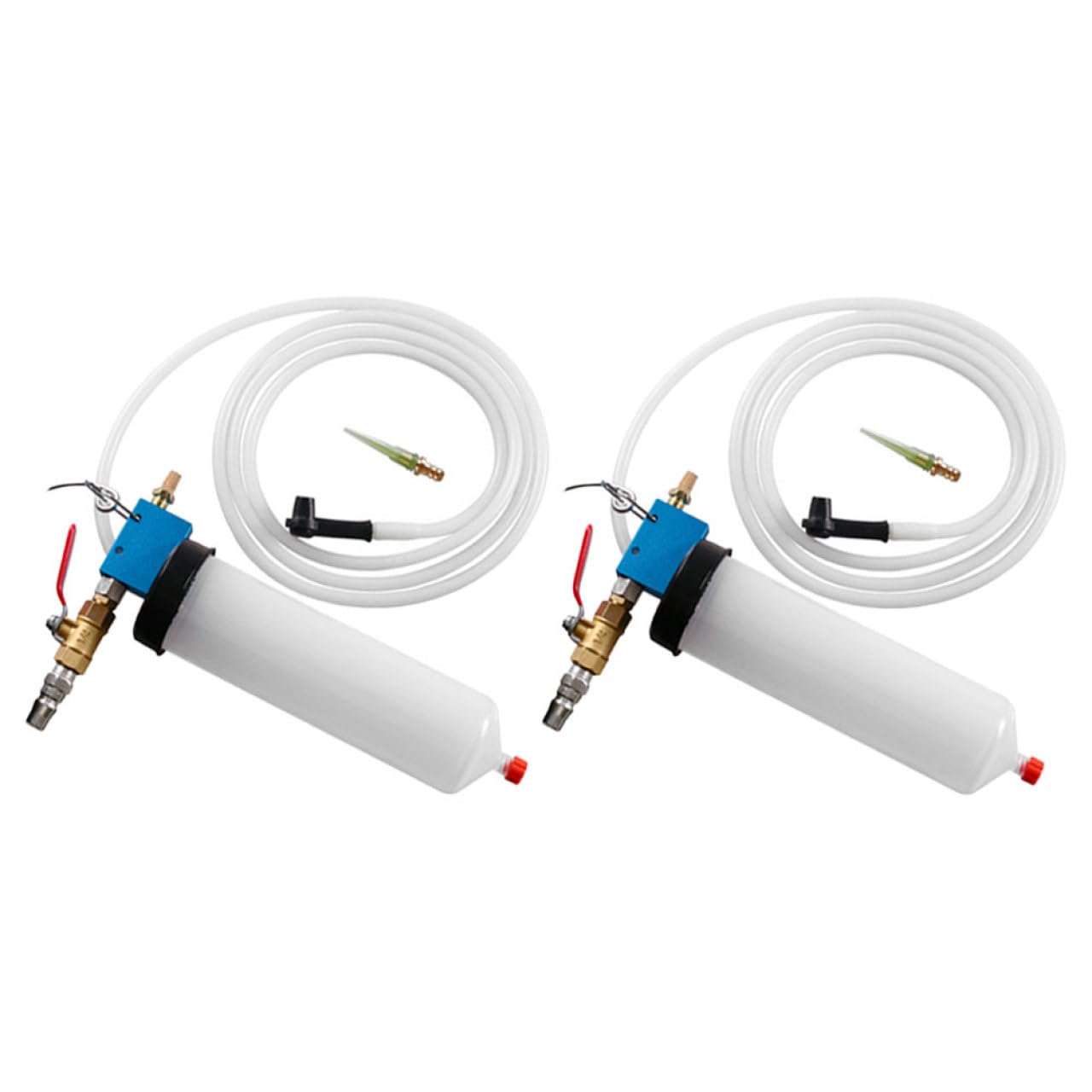 PartyKindom Kit Adaptador de Purga de Frenos 2 Piezas Plástico Metal | Extracción Neumática de Líquido, Taller y Centro de Mantenimiento, Recambio para Circuito Hidráulico