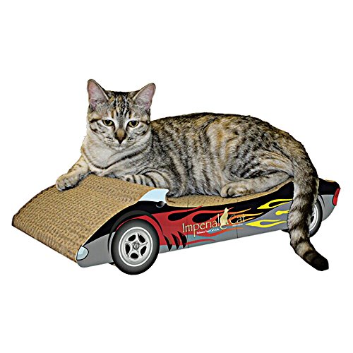 Imperial Cat Racer Scratch 'n Shape, Black