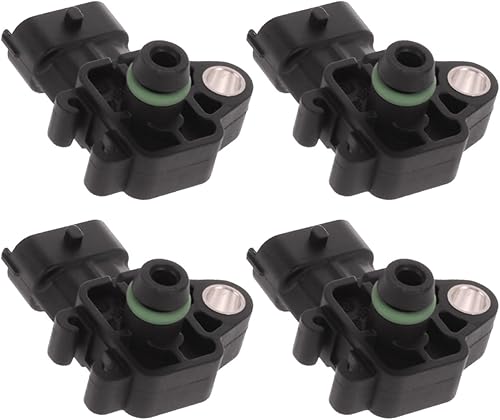 SCITOO Sensor de presión absoluta del colector AS372 4PCS apto para 2008-2009 para Buick Allure 2014 para Buick Enclave
