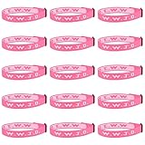 Pmormyy 15PCS WWJD Bracelet Pack for Women Men, Christian Jesus Bracelet Gifts, Adjustable What Would Jesus Do Wristbands Dark Pink
