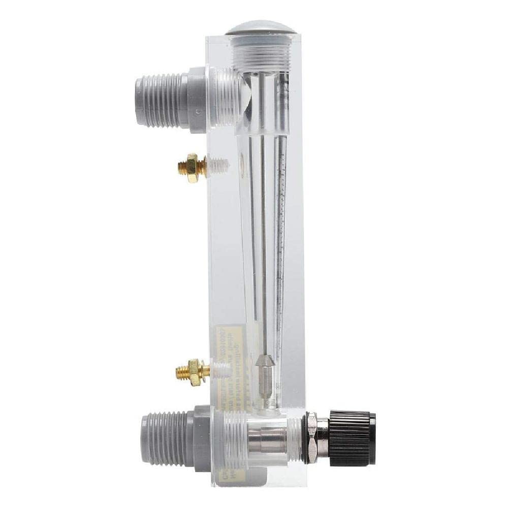 Flussometro liquido, LZM-15T a pannello regolabile con valvola di controllo, 10-100 L/H (filettatura esterna da 1/2", filettatura interna da 1/4")
