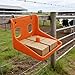 BLUEZURA Horse Salt Block Holder - Horse Mineral Block Holder, Mineral Dispenser, for Cow Deer Goat Sheep Livestock Licking Eating Backyard Farm (Orange)