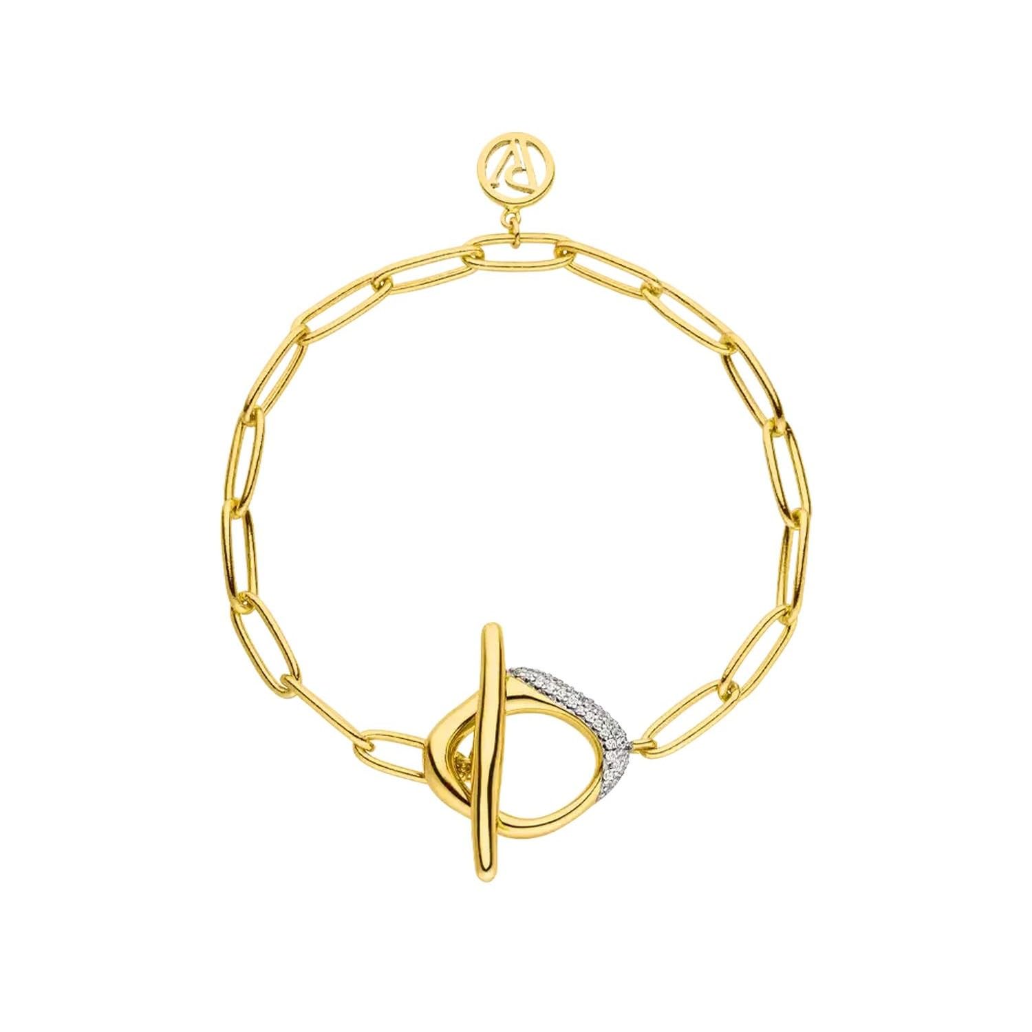 PAUL VALENTINE Crystal Galaxy - Bracciale da donna in argento sterling 925, con zirconi, 17 cm, chiusura a T, gioiello da donna