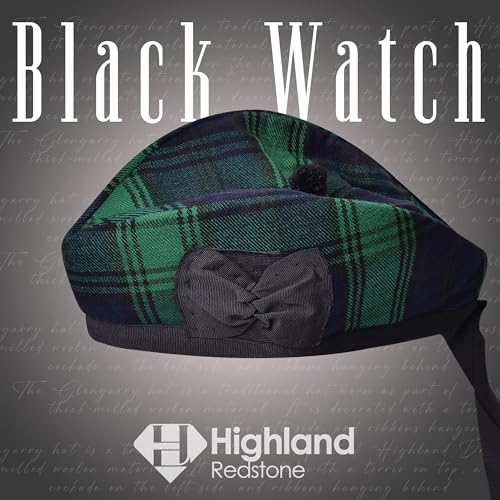 Image of Glengarry Cap-Traditional Scottish Hat, Acrylic Wool Tartan Glengarry hat, Kilts /Bagpipes Accessories