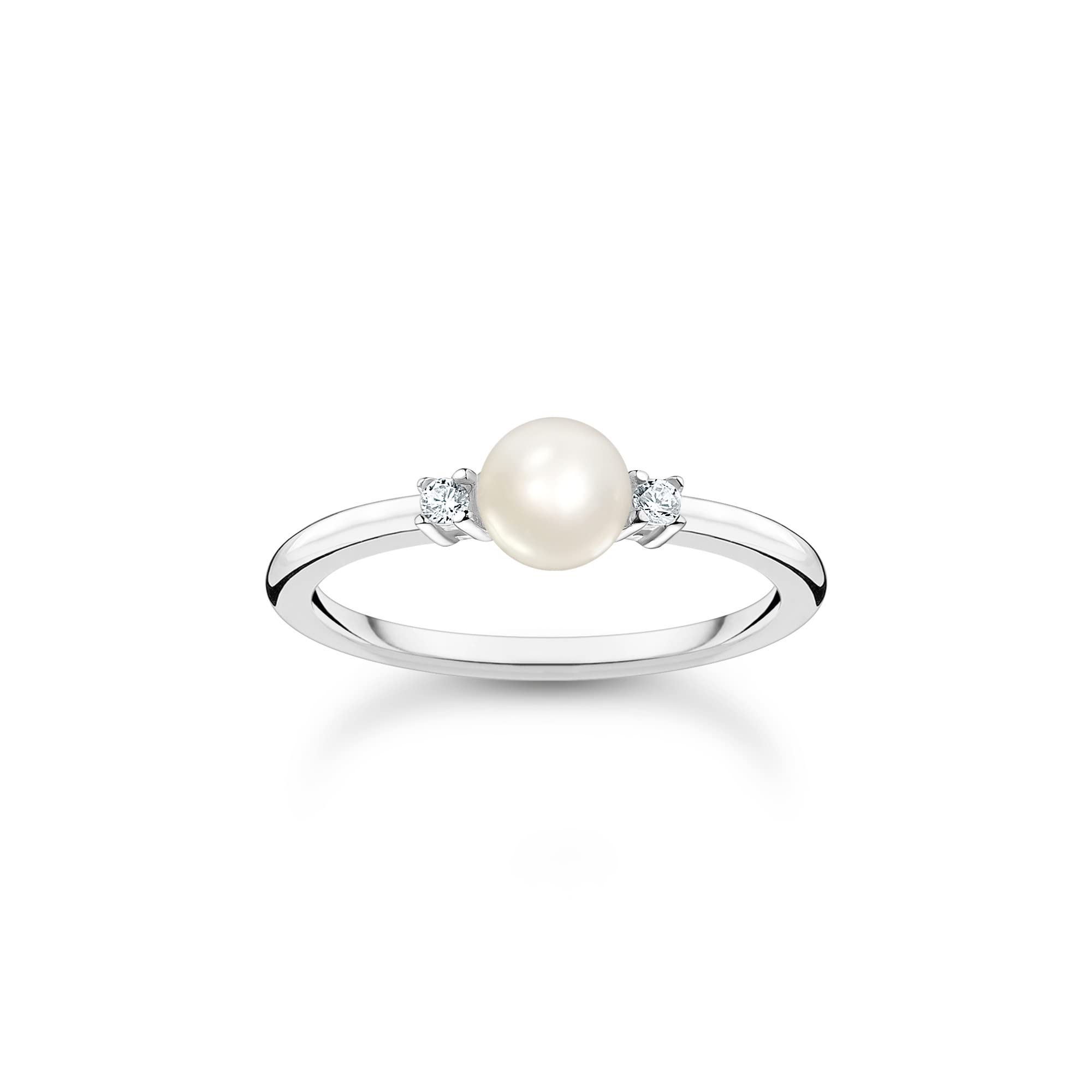 THOMAS SABO Ring Perle mit Steinen 925 Sterling Silber TR2370-167-14