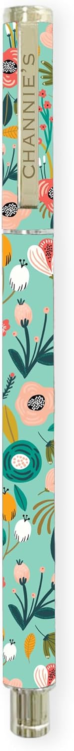 Channie's Beautiful Floral Rollerball Pen - Smooth Writing & Perfect for Home Office, Pen for Handwriting, Great Gift Idea for Teachers, Graduation Coworkers - Teal - Image 4