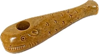 Handmade Artistic Carved Natural Herbal Antique Designer 4 Inch unique Pipe for Gifts.