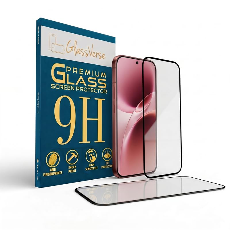 Image of GlassVerse Toughened Oleophobic Tempered Glass For Vivo V70 Elite (PACK OF 1) with Free Installation Kit. Full screen Coverage - 6.59 inch