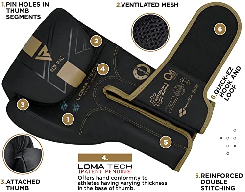 image for RDX Boxing Gloves, Pro Training Sparring, Maya Hide Leather, Muay Thai