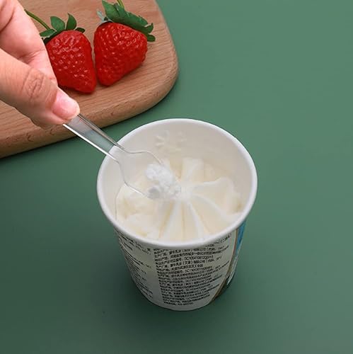 Miniatura 3 de 500 cucharas de plástico transparente desechables para helados, mini utensilios de cocina para tazas de postre, degustación de fiesta, servirigos de