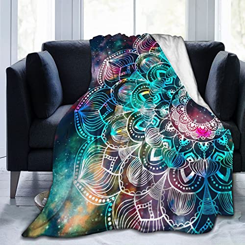 Throw Blankets Galaxy Mandala Super Soft Cozy Warm Plush Fluffy Blanket Lightweight Fuzzy Fleece Flannel For Couch Bed Sofa For Kids Adults Size 50"X60" #TOP4