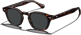 Retro Cool Atetate Sunglasses for Men Polarized UV Protection, Trendy Keyhole Square Sunnies Driving Shades