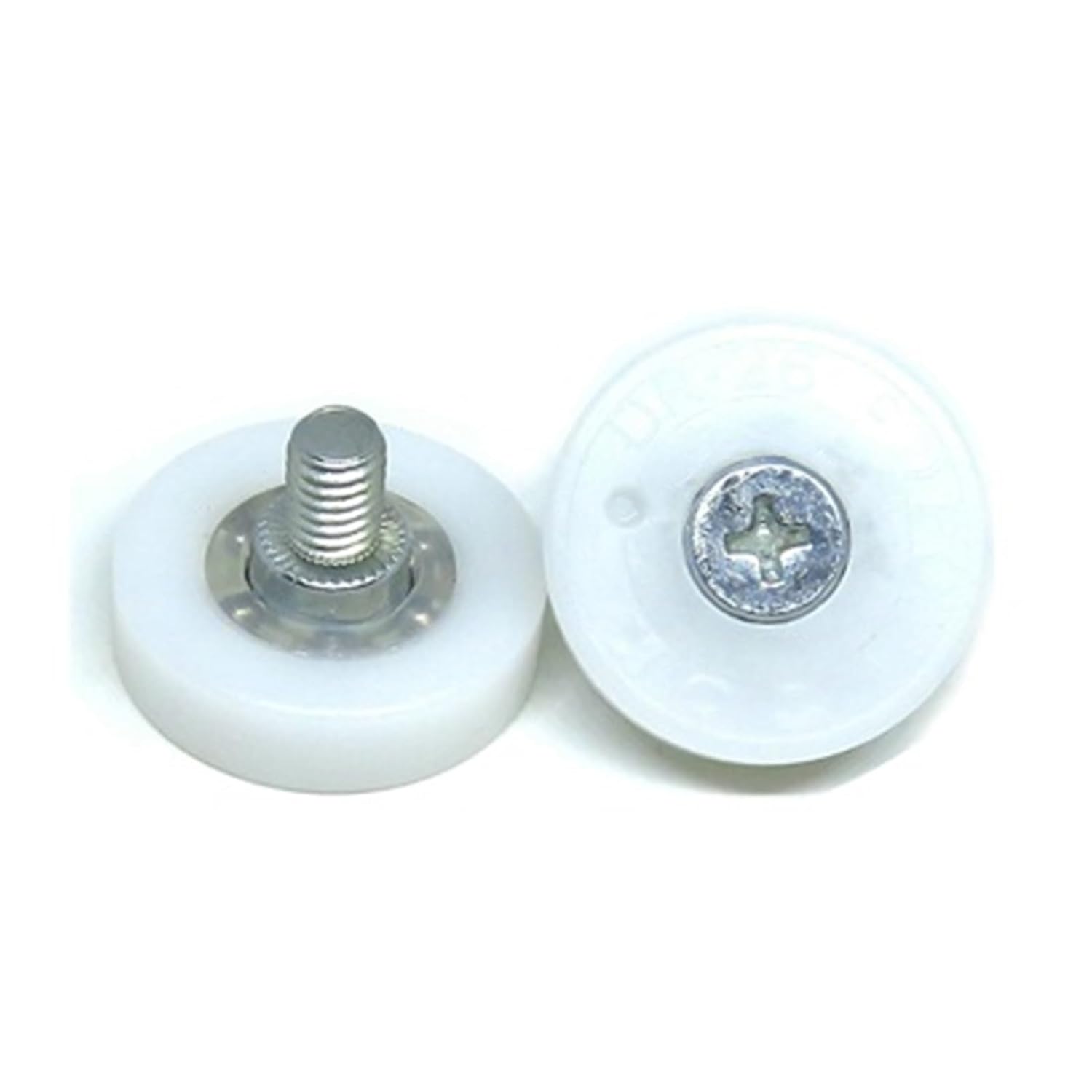 Deep Groove Ball Bearing 1pcs OD 26 mm DR26 ATM Machine POM Guide Pulleys M6x8 Screw 2 mm Step Showcase & Wardrobe Nylon Rollers(DR25-C2L8W7M6)