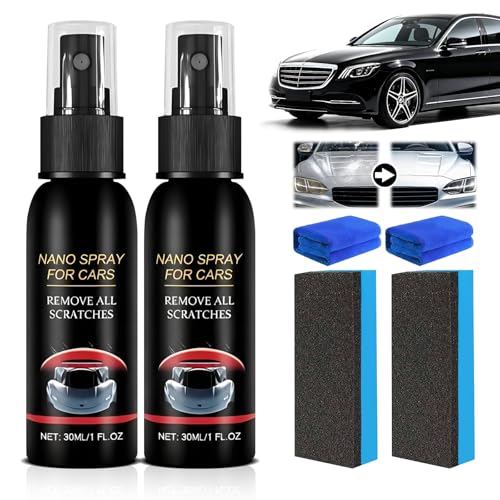 2 Stück NurafixAuto Spray Kratzer Entfernen Quick Effect Coating Agent Scratch Remover Auto Kratzer Entferner Auto-Beschichtungs- Sprays für Glanz und Schutz