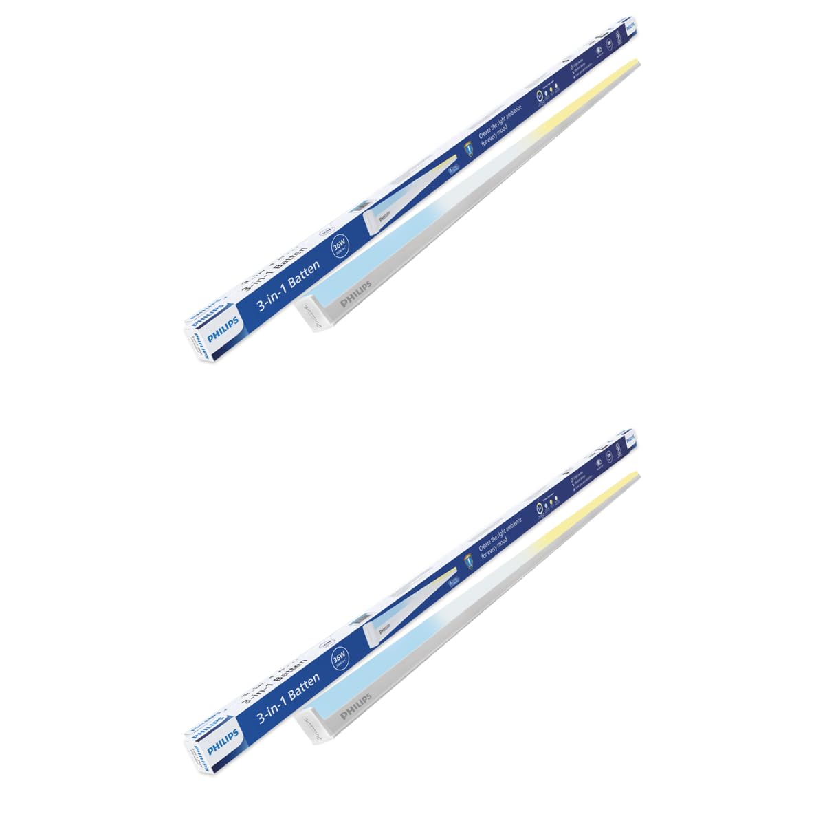 Philips 36W 3-in-1 Colour Changing LED Batten 4 Ft | CCT Mood Lighting (Cool White/Neutral White/Warm White) | Bright & Energy Efficient Tube Light for Bedroom, Hall & Office | Pack of 2-image-19